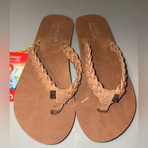 Cobian Womens Bethany Braided Pacifica Tan Size 6 Medium Sandals